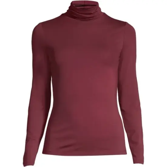 Lands' End Women's Lightweight Fitted Long Sleeve Turtleneck image {9}