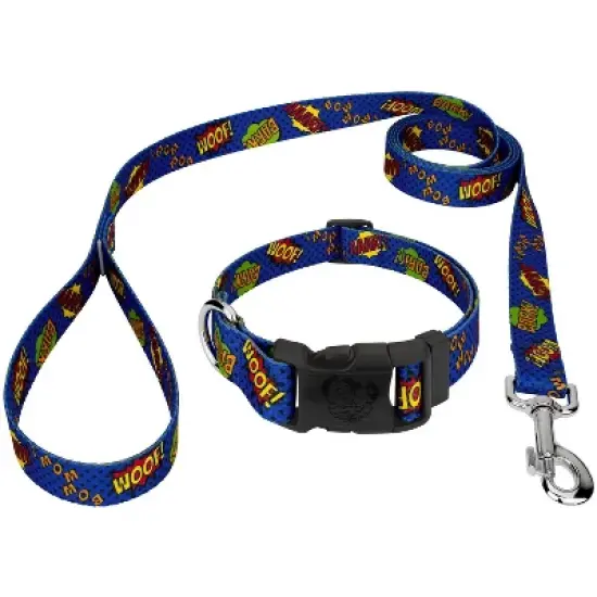 Country Brook Petz Deluxe Blue Super Dog Collar and Leash image {5}