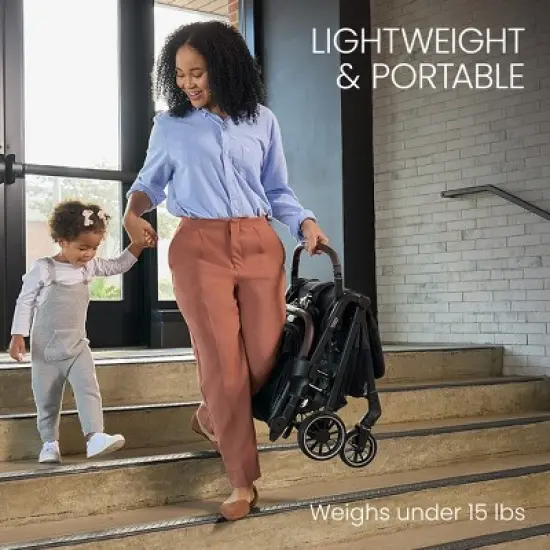 Britax Juniper Compact Stroller, Lightweight Fold-and-Go Design - Raven Black image {2}