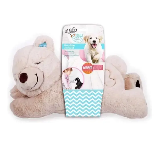 Allforpaws Puppy Soothing Warm Bear Comfort Dog Sleep Aid Plush Toy, Suitable as Pet Gift for Christmas, Thanksgiving image {9}