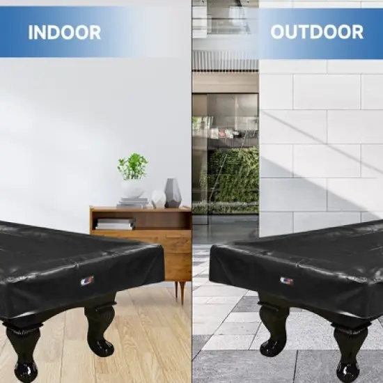 GSE 7' Heavy Duty Leatherette Pool Table Cover, Waterproof & Tearproof Billiard Table Cover image {5}