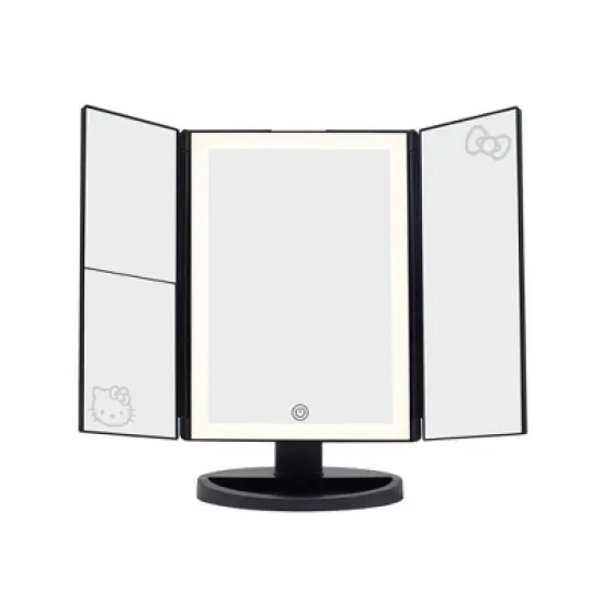 Impressions Vanity Hello Kitty Trifold LED Tri-Tone Makeup Mirror with Magnification image {3}