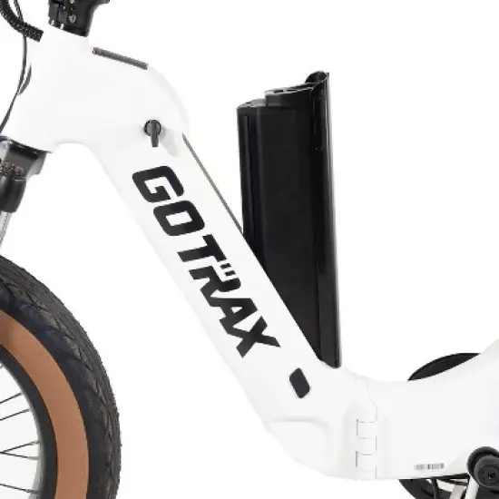 GOTRAX Adult F5 20" Step Through Electric Folding Bike - White image {2}