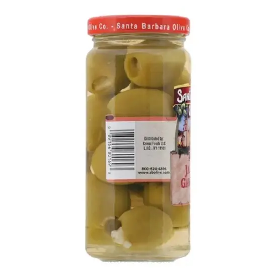 Santa Barbara Jalapeno and Garlic Stuffed Olives - 6 pack, 5 oz image {2}