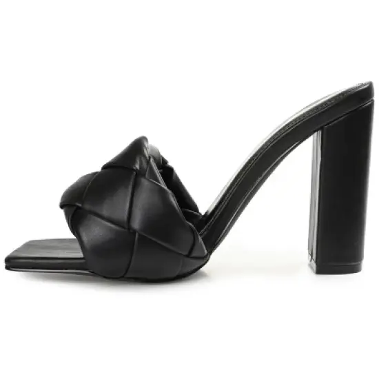 Journee Collection Womens Maysie Tru Comfort Foam Open Square Toe Block Heel Sandals image {1}