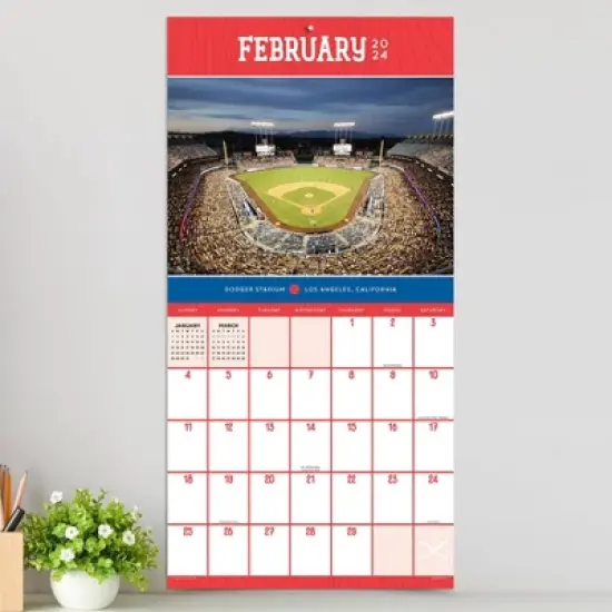 TF Publishing 2024 Wall Calendar 12"x12" Ballparks image {2}