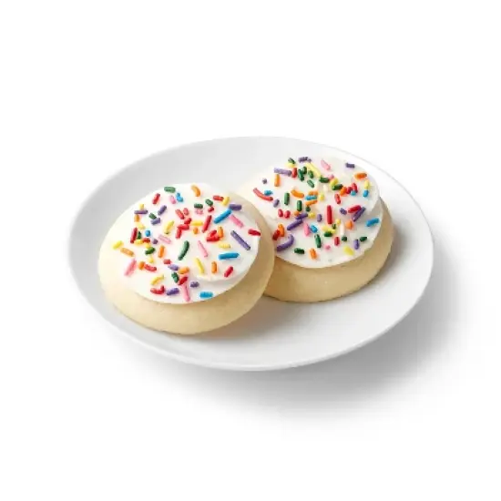 White Frosted Sprinkles Sugar Cookies - 13.5oz/10ct - Favorite Day&trade; image {2}