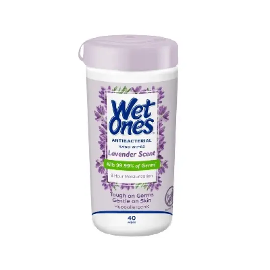 Wet Ones Lavender Antibacterial Hand Wipes - 40ct image {7}