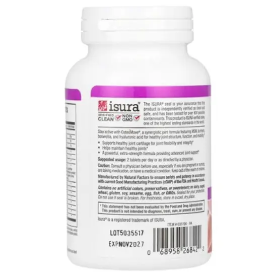 Natural Factors OsteoMove&reg;, Joint Care, 60 Tablets image {2}