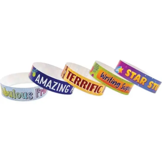 Teacher Created Resources&reg; Positive Reinforcement Brag Bracelets, 10 Designs, Pack of 100 image {3}