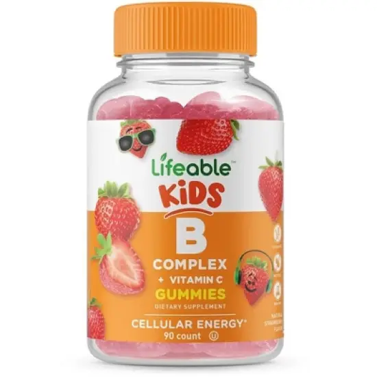 Lifeable B Complex for Kids, for Cellular Energy, Vegan, 90 Gummies image {3}
