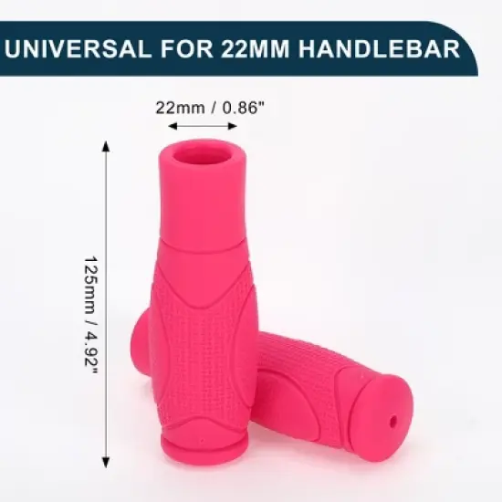 Unique Bargains Bike Handlebar Grips Covers 4.92" Pink 1 Pair image {4}