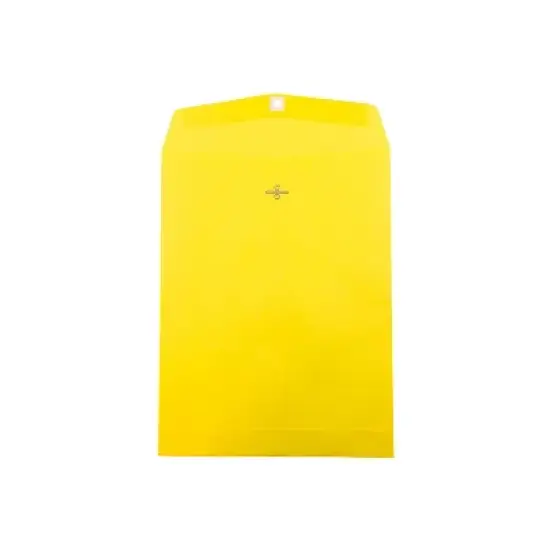 JAM Paper 10x13 Open End Catalog Colored Envelopes w/Clasp Closure YW Recycled 900906710A image {1}