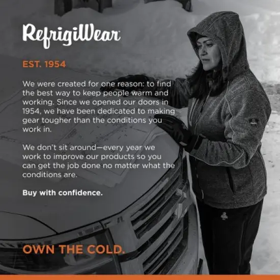 RefrigiWear Women's Fleece Lined Extreme Sweater Jacket with Removable Hood image {5}