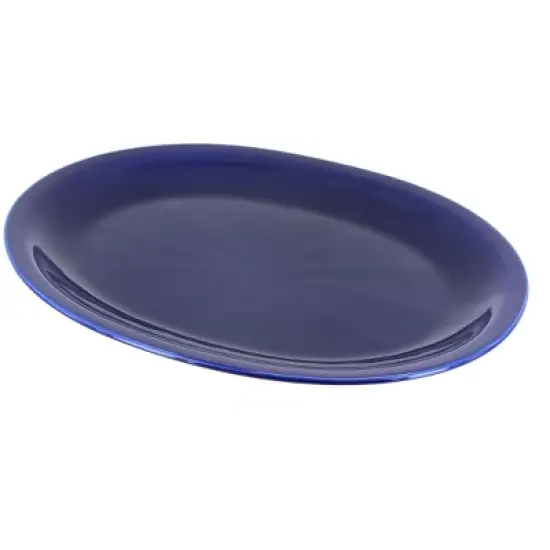 Blue Rose Polish Pottery Zaklady Large Oval Serving Platter image {3}