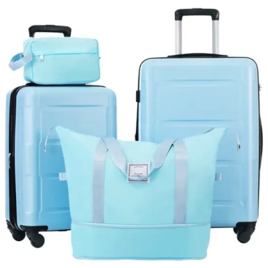 Lycvki 2 Piece 20in+24in Luggage Set with Bags and Expanable Spinner Wheels with TSA Lock image {12}