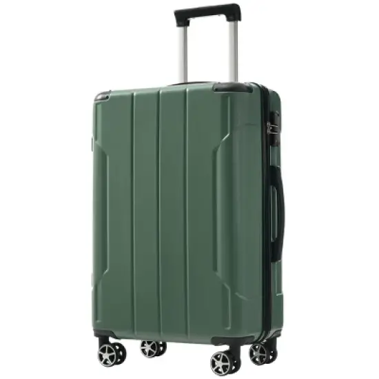 FURNIinspire Luggage 24 Inch Hardshell Suitcase, Checked Luggage, Lightweight Suitcases with Wheels for Travel, Business, Green, 10.2"*15.9"*25.8" image {5}