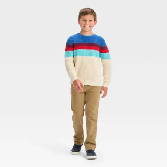 Boys' Colorblock Pullover Sweater - Cat & Jack&trade; Blue image {2}