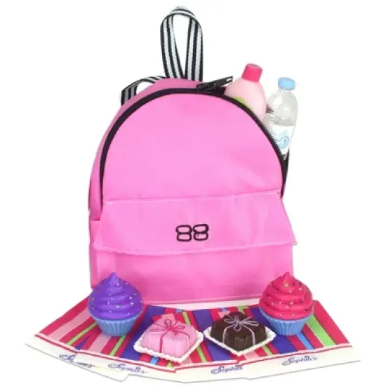 Sophia&rsquo;s Beach Day Backpack with Accessories Set for 18'' Dolls, Pink image {1}