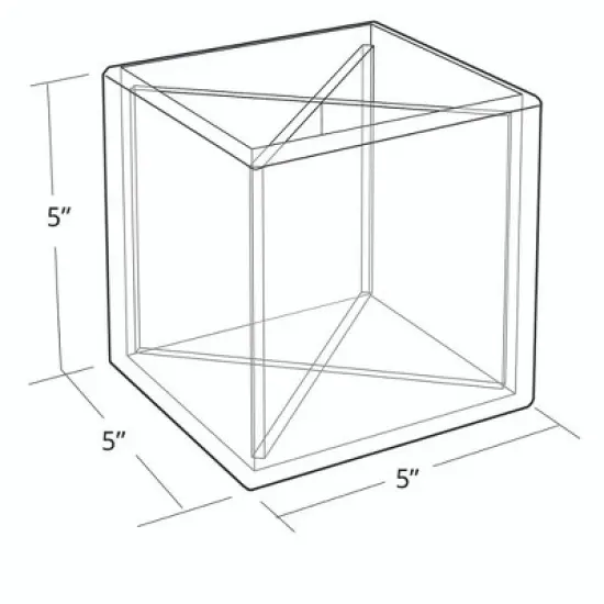 Azar Displays Cube Pencil Holder with Divider 5"W x 5"D x 5"H image {2}