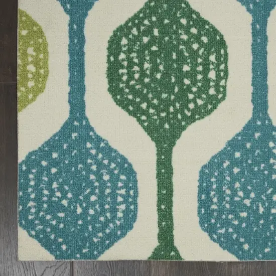 Waverly Sun N Shade SND70 Aqua Indoor/Outdoor Area Rug image {1}