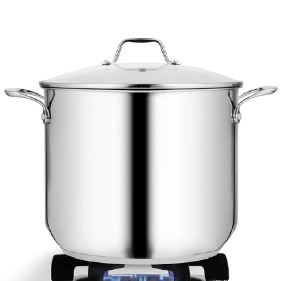 NutriChef 12-Quart Stainless Steel Stock Pot - 18/8 Food Grade Steel Heavy Duty image {7}