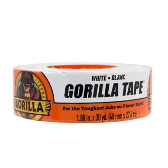Gorilla 1.88 in. W X 30 yd L White Duct Tape image {3}