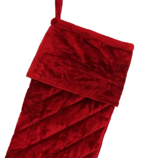 10" Red HGTV Home Collection Quilted Christmas Stocking - National Tree Company image {2}