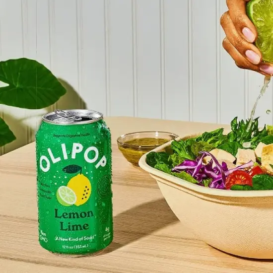 OLIPOP Lemon Lime Soda - 12ct/12 fl oz Cans image {3}