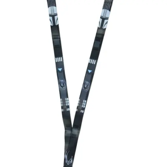 Star Wars The Mandalorian Bounty Hunter Lanyard ID Holder With Rhino Rubber Charm image {1}