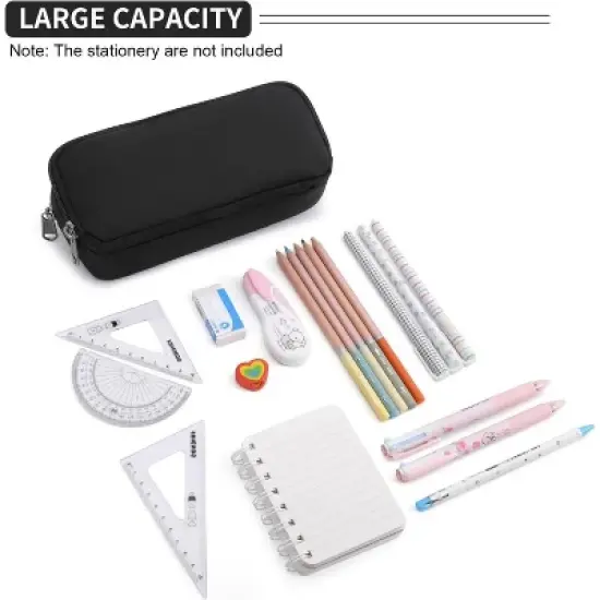 Pencil Case Large Capacity Pencil Pouch With 30 Count Pre-Sharpen pencils ,Aesthetic Pen Bag Office Stationery Organizer image {4}