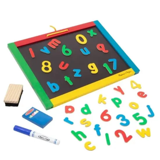 Melissa & Doug Magnetic Chalkboard and Dry-Erase Board With 36 Magnets image {3}
