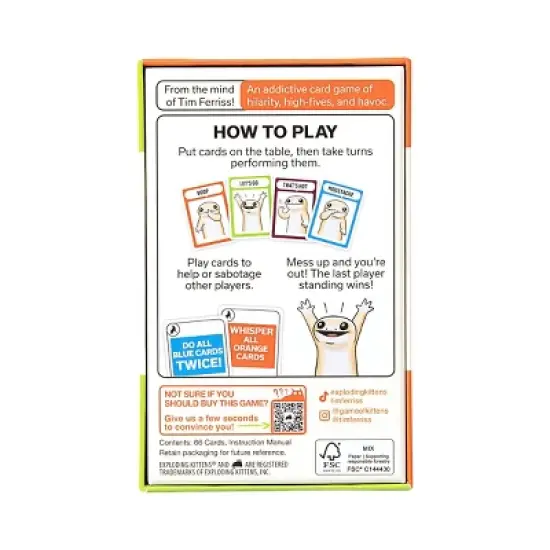 Exploding Kittens Coyote Card Game: Social Skills Development, 10-Minute Playtime, 3+ Players, Full Game image {8}