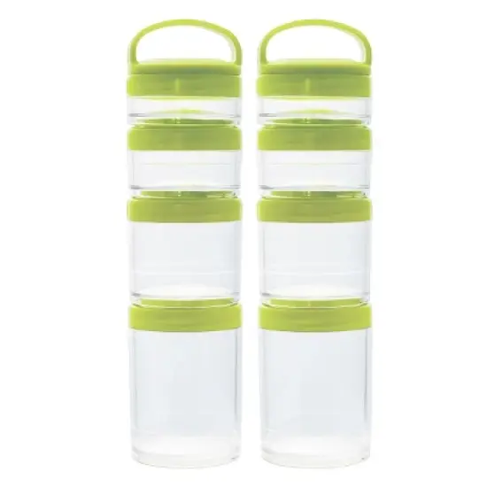 Link Portable Stackable Food Leak Proof Storage Containers Great For Snacks, Formula, Powders Portion Control  Airtight - 2 Set Bundle image {7}