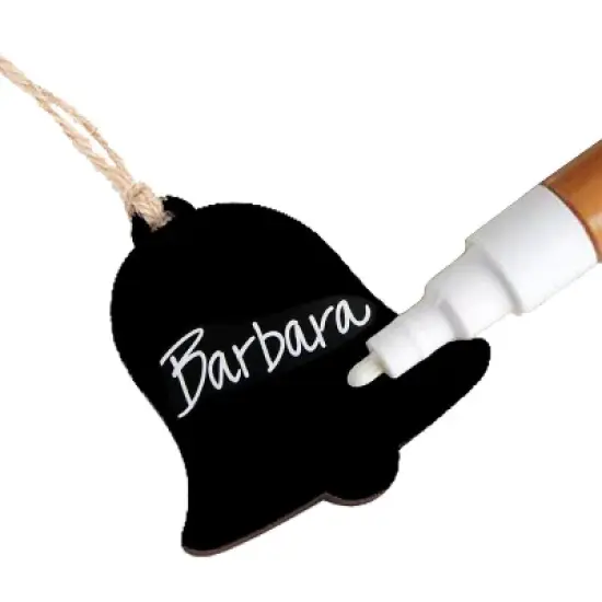 10pcs/Set Mini Hanging Wooden Message Board Home Holiday Decor Lanyard Chalkboard(Prismatic) image {6}