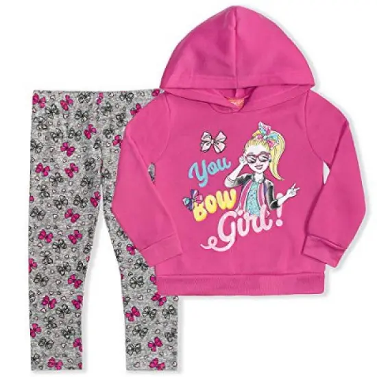 Nickelodeon Girl's 2-Pack You Bow Girl! Jojo Siwa Hooded Sweatshirt and Legging Pants Set for Kids image {3}