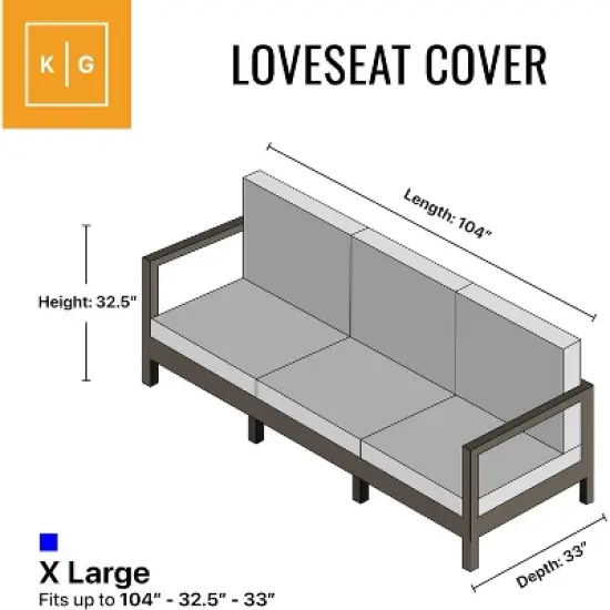 Outdoor Loveseat Sofa Cover &ndash; Weatherproof, Water-Resistant Brown Protective Cover for Patio Furniture &ndash; Heavy-Duty Outdoor Couch Cover image {1}