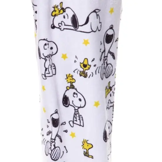 Peanuts Womens' Woodstock Snoopy Characters Friends Sleep Pajama Pants White image {3}