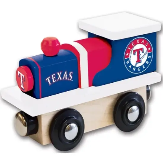 MasterPieces Officially Licensed MLB Texas Rangers Wooden Toy Train Engine For Kids image {1}