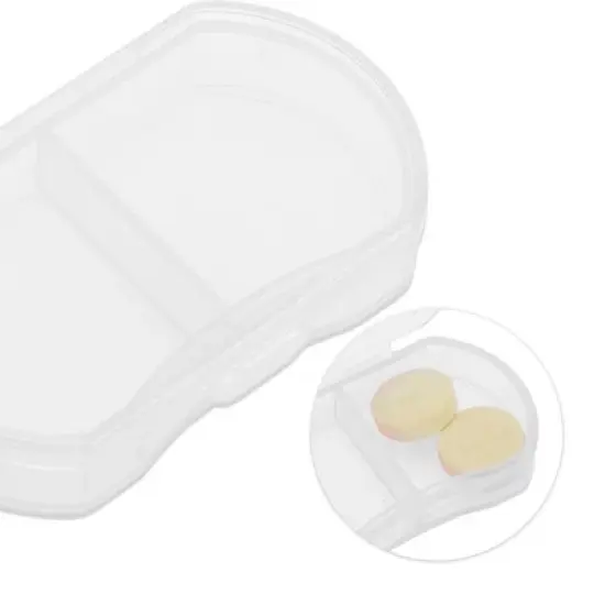 Unique Bargains 2 Grid Portable Mini Pill Case 1 Pc image {2}