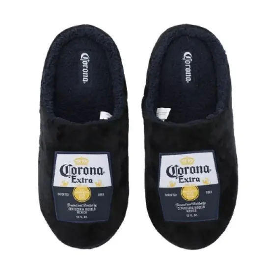 Corona Beer Labels Men's Black Scuff Slippers image {1}
