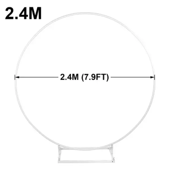 GARPROVM 7.9FT White Round Wedding Arch Stand Arbor for Outdoor Events image {3}