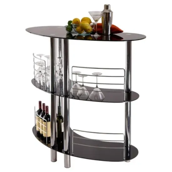 Martini Entertainment Bar Black/Metal - Winsome image {2}