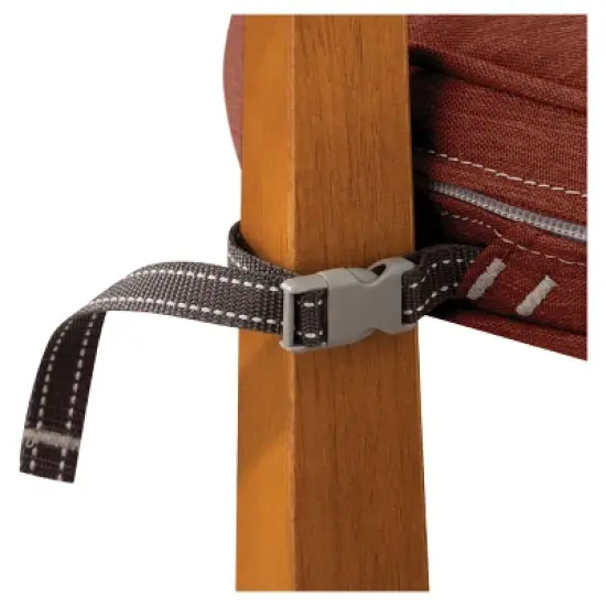 15" x 15" x 2" Montlake Fadesafe Round Patio Dining Seat Cushion Set - Heather Henna Red - Classic Accessories image {4}