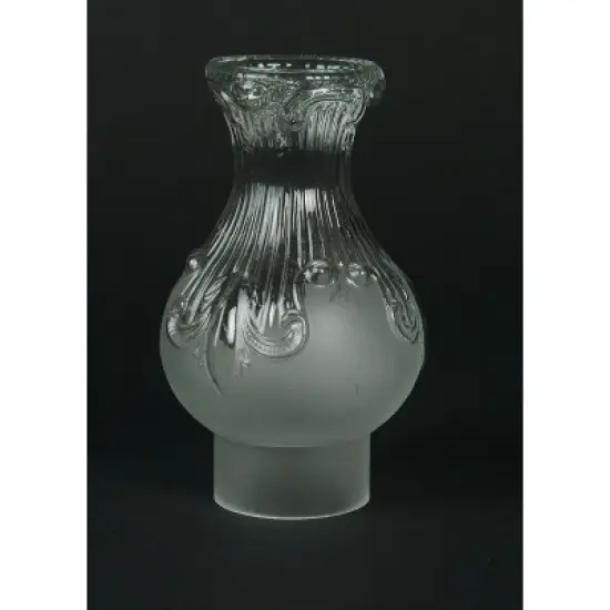 Lehman's Clear/Frosted Glass Lamp Chimney, Replacement Hurricane Globe Measures 3 In Diam Base x 8 1/2 Inch High, Oil or Kerosene Lanterns, Princess image {3}