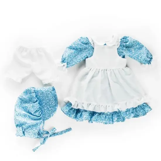 The Queen's Treasures 18 Inch Doll Clothes 4 Piece Blue Calico Dress image {7}