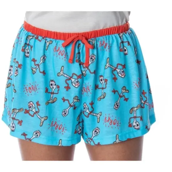 Disney Women's Toy Story Forky Shirt and Shorts 2 Piece Pajama Set Forky image {3}
