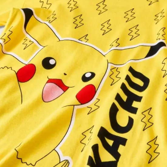 Boys' Pokemon 4pc Pajama Set - Yellow/Black/Gray image {2}