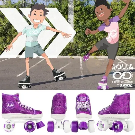 Crazy Skates Rolla Roller Skates For Girls - Sneaker-Style Kids Quad Skates image {3}