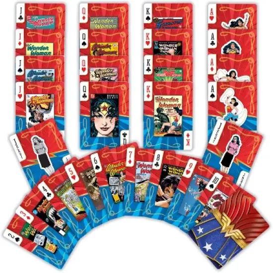 MasterPieces Officially Licensed Wonder Woman Playing Cards - 54 Card Deck for Adults image {2}
